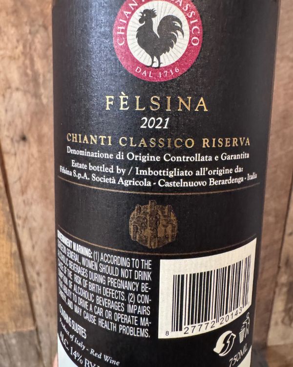 Fèlsina Berardenga Chianti Classico Riserva 2021 - Image 2