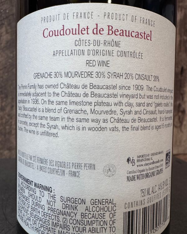 Coudoulet de Beaucastel Rouge 2021 - Image 2