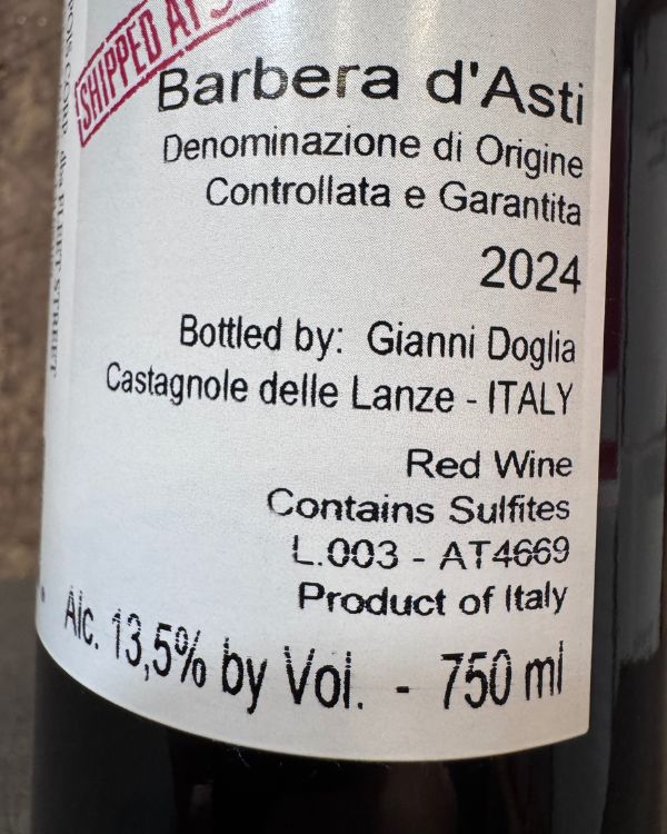 Gianni Doglia Barbera d'Asti 2024 - Image 2