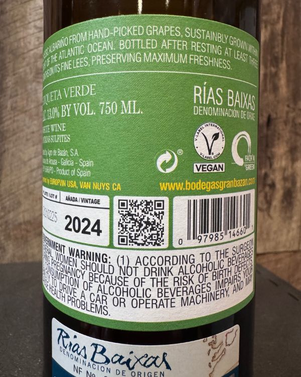Granbazan Etiqueta Verde Albarino Rias Baixas 2024 - Image 2