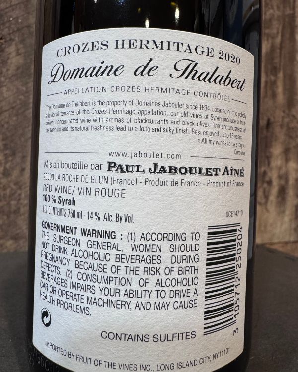 Domaine Paul Jaboulet Aine Crozes Hermitage Domaine de Thalabert 2020 - Image 2