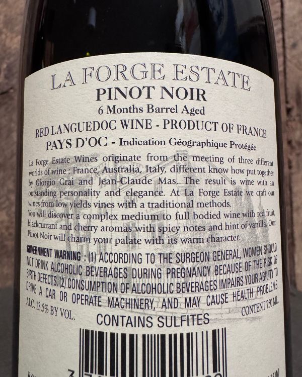 La Forge Estate Pinot Noir 2024 - Image 2