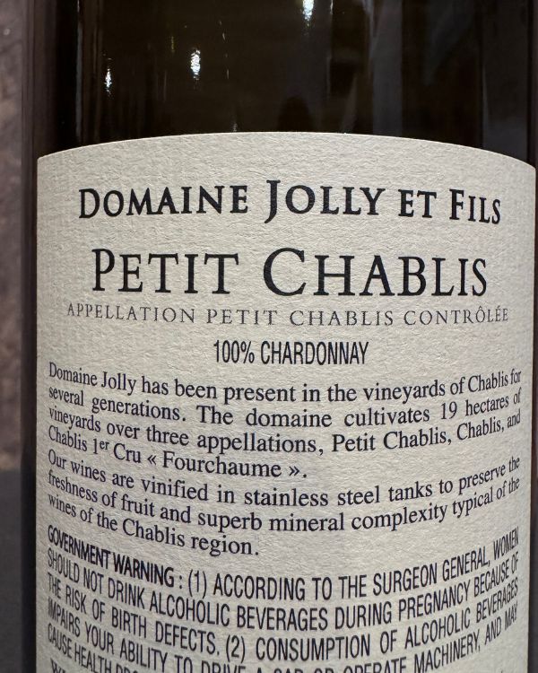 Domaine Jolly et Fils Petit Chablis 2024 - Image 2