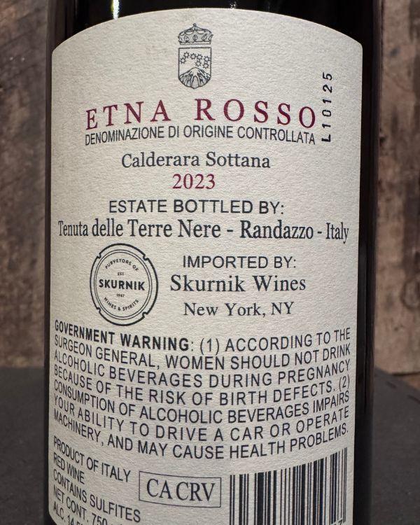 Terre Nere Caldera Sottana Etna Rosso 2023 - Image 2